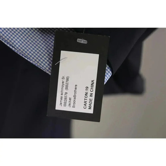 Brooks Brothers Custom Navy w/ Metal Logo Buttons Wool-Mohair Blazer 40R 40S New - Picture 7 of 9